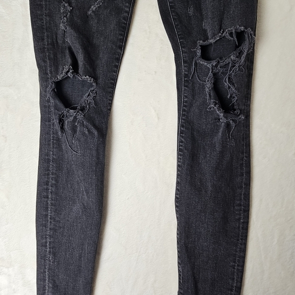Agolde Los Angeles Premium Denim Jeans 27 Distressed Black Feel Good - Picture 3 of 12